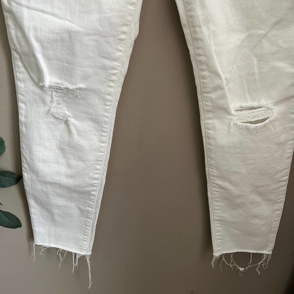 MADEWELL 9" Skinny Pure White Knee-Rip Edition Size 30 casual summer spring - Picture 3 of 8
